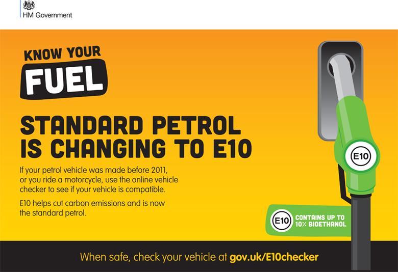 Standard Fuel Changing To E10